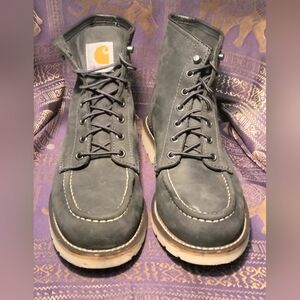 Carhartt Women's Gray Work Casual Gray Leather Boots. W9. Suede Like
